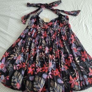 Free People Mai Tai Halter Mini Dress